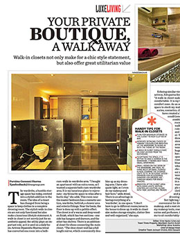 Times Of India- LUXE LIVING AUG 2015