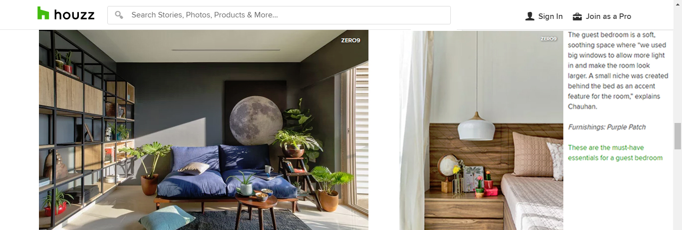 Houzz at a glance